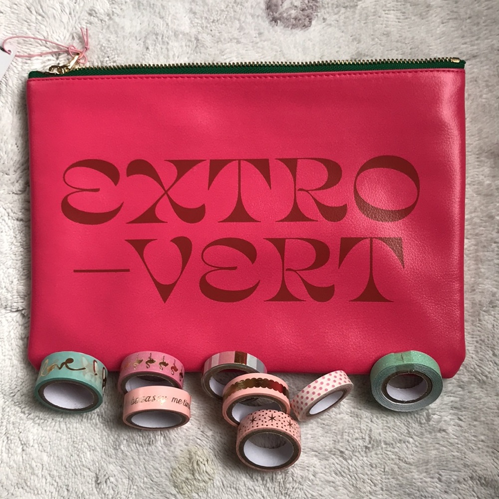 Ban.do NWT Introvert or Extrovert Clutch 2 sides for 2 moods you decide !